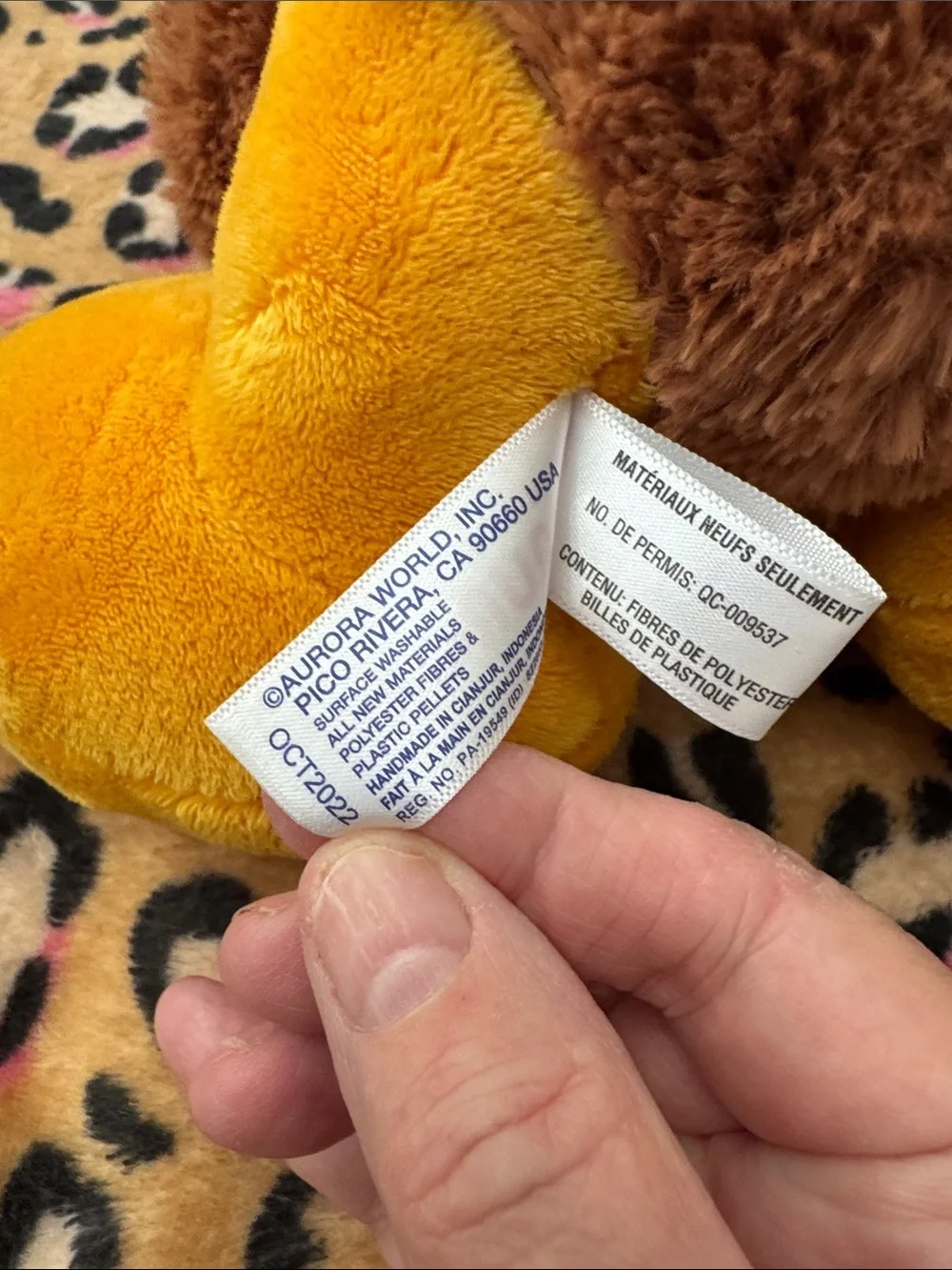 Plush Brown Chick Stuffed Animal - Soft Orange Feet